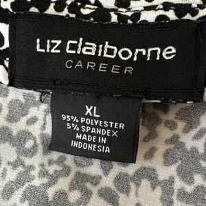Liz Claiborne Monochrome Animal Print Blouse